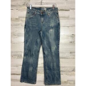 Levi's Womens 6 Short Mid Rise Bootcut Blue Denim Jeans Bleach Wash Western